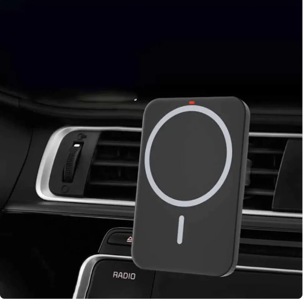Fast & Secure Magnetic Car Phone Holder with 15W Wireless Charging
